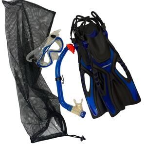 Jr Snorkel Set Kids S/M 9–13 Mask Fins Snorkel Mesh Bag